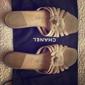 Chanel flower sandals